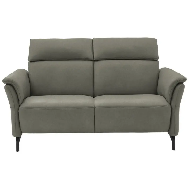 2-Sitzer-Sofa in Echtleder Grau
