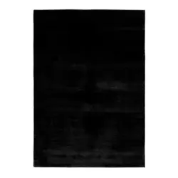 Hochflorteppich 160/230 cm Schwarz