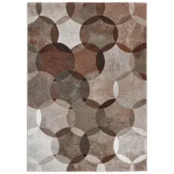 Webteppich 120/170 cm Modernina Braun, Beige, Rotbraun