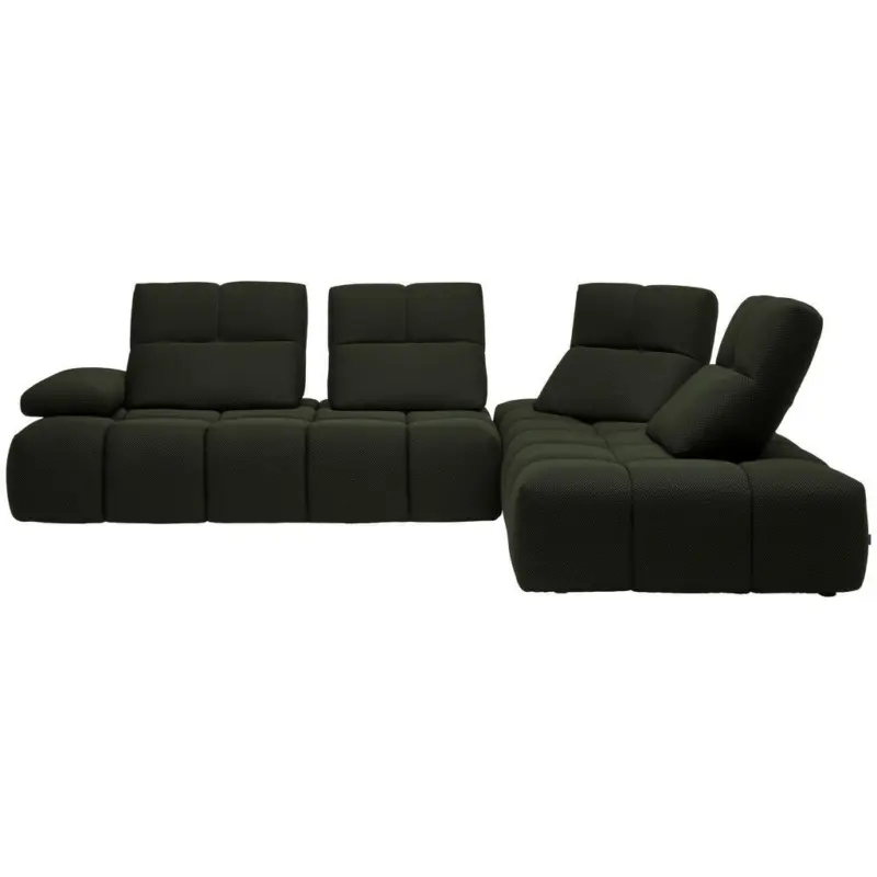 Ecksofa in Struktur Olivgr&uuml;n 313/233 cm