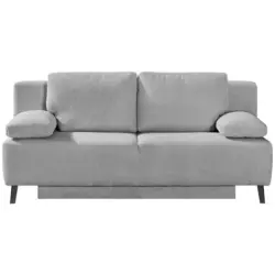 Schlafsofa in Cord Hellgrau