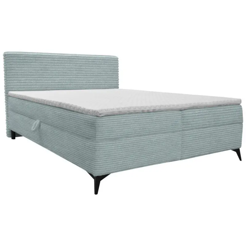 Boxbett 160/200 cm in Hellgrau