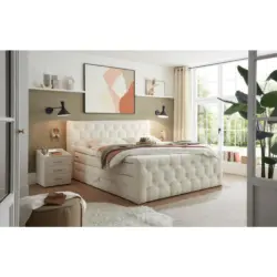 Boxspringbett 180/200 cm in Creme