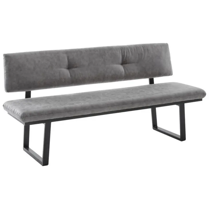 Sitzbank 180/86/60 cm in Grau, Schwarz