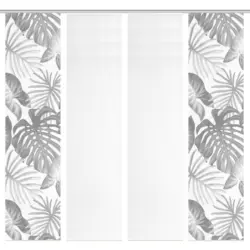 Fl&auml;chenvorhang in Wei&szlig;, Hellgrau blickdicht