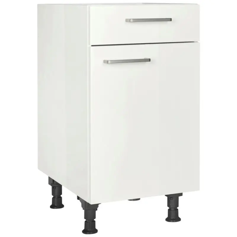 Schubkastenunterschrank in Wei&szlig; Hochglanz