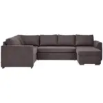 XXXLutz Lauterach - Ihr M&ouml;belhaus bei Bregenz Wohnlandschaft in Webstoff Dunkelgrau