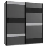 XXXLutz Lauterach - Ihr M&ouml;belhaus bei Bregenz Schwebet&uuml;renschrank in Graphitfarben, Grau, Schwarz