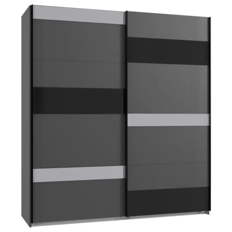 Schwebet&uuml;renschrank in Graphitfarben, Grau, Schwarz