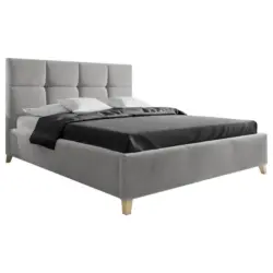 Polsterbett Lattenrost, Bettkasten Grau 160/200 cm