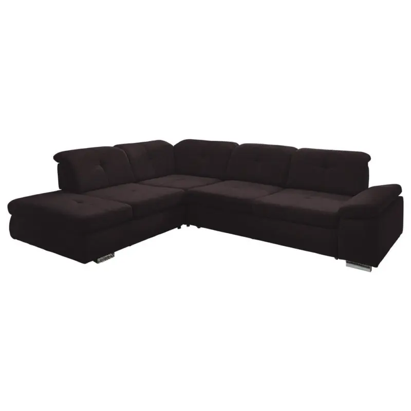 Ecksofa in Mikrofaser Mokka 260/312 cm