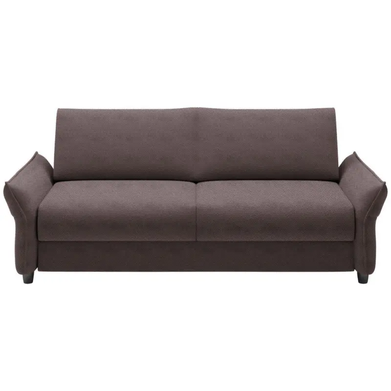 Schlafsofa in Webstoff Taupe