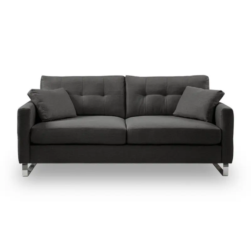 2,5-Sitzer Hera in Flachgewebe Grau Modern