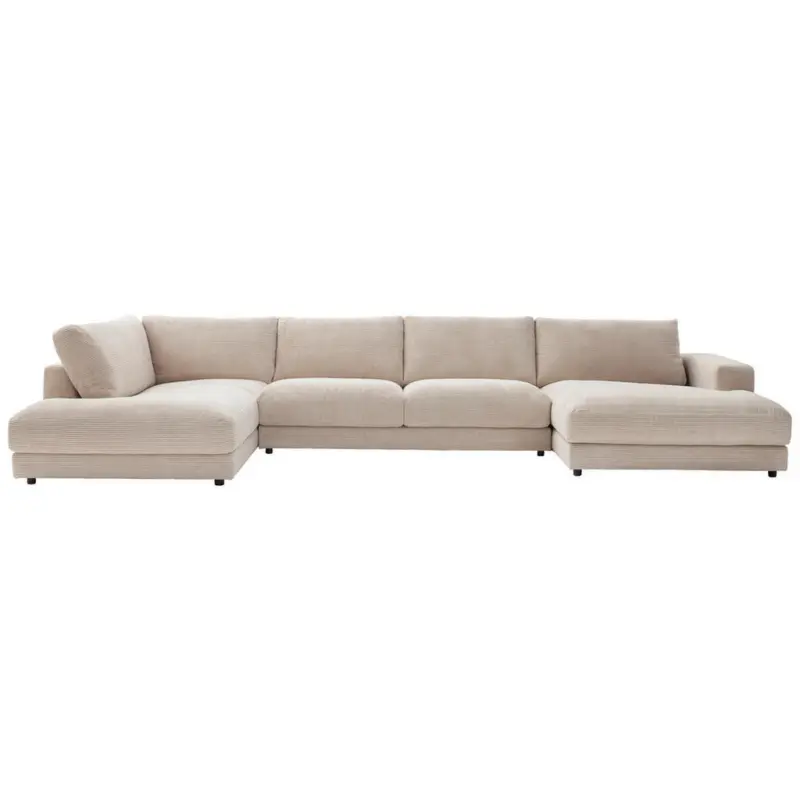 Wohnlandschaft in Cord Creme