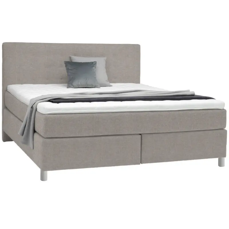Boxspringbett 200/200 cm in Greige
