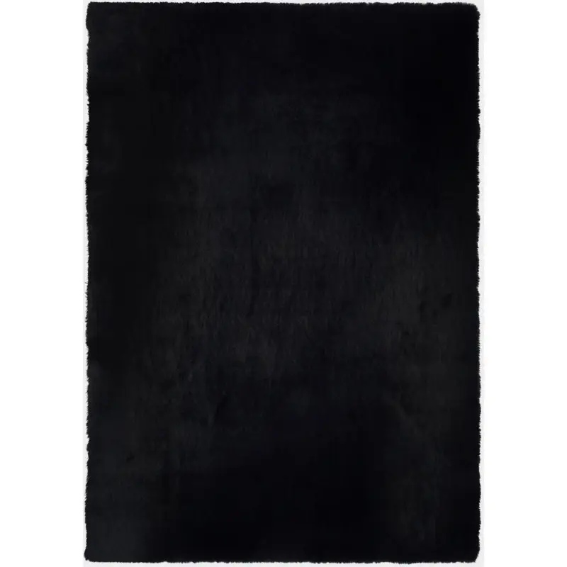 Hochflorteppich 160/230 cm Silky Haven Schwarz