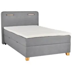 Boxbett 100/200 cm in Hellgrau