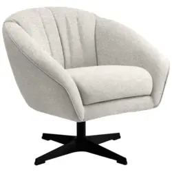 Sessel in Webstoff Creme