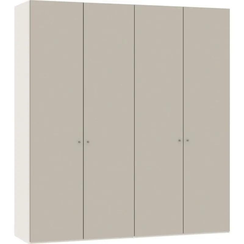 Faltt&uuml;renschrank in Wei&szlig;, Sandfarben