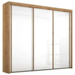 Schwebet&uuml;renschrank in Wei&szlig;, Eiche Artisan