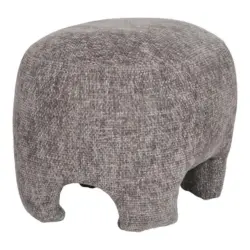 Pouf in Textil Grau