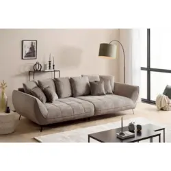 Bigsofa Triton in Flachgewebe Taupe