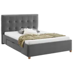 Polsterbett Grau 160/200 cm