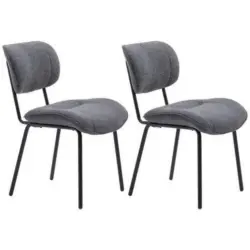 Stuhl-Set 2 St&uuml;ck Boucl&eacute;