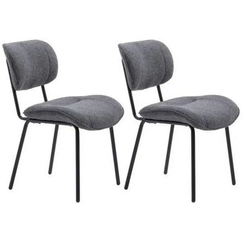 Stuhl-Set 2 St&uuml;ck Boucl&eacute;