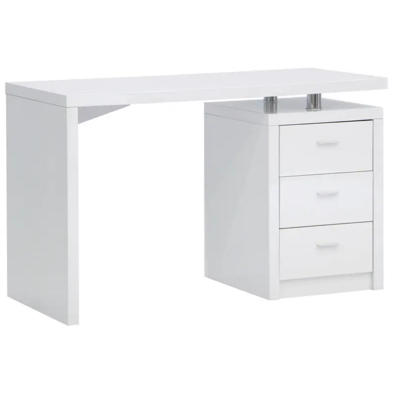 Schreibtisch in Wei&szlig; Hochglanz