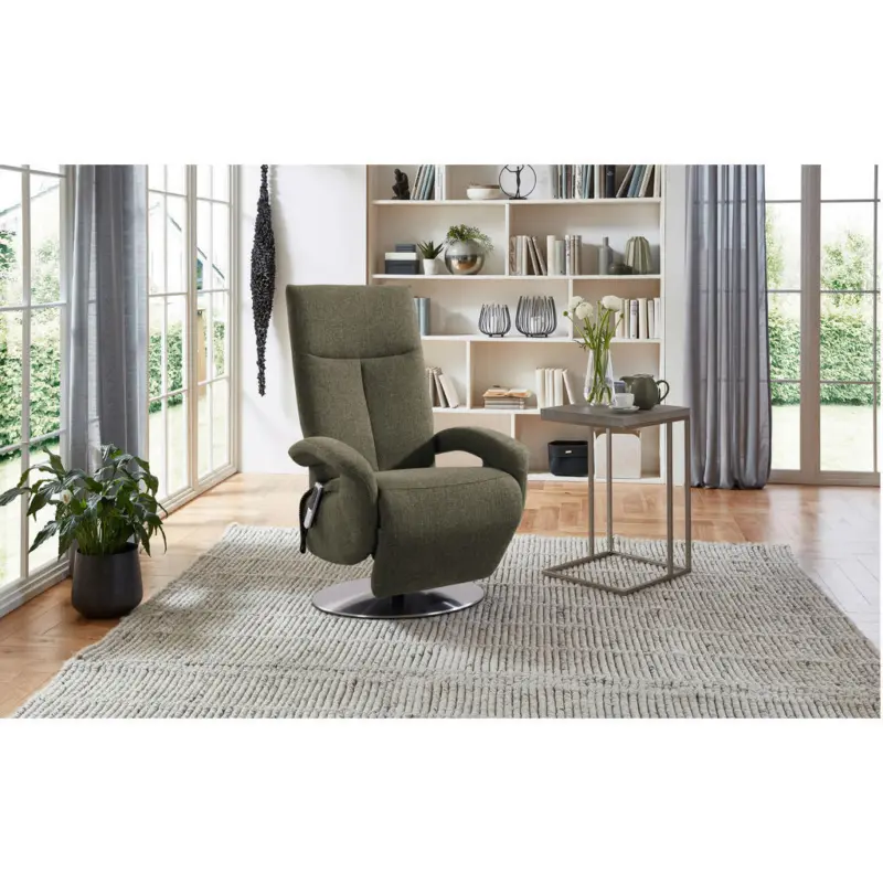 Relaxsessel in Textil Khaki