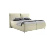 XXXLutz Lauterach - Ihr M&ouml;belhaus bei Bregenz Polsterbett Matratze, gepolstertes Kopfteil, Lattenrost, Bettkasten Creme 200/200 cm