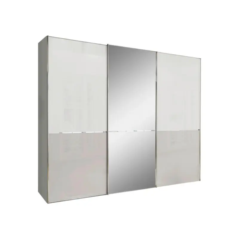 Schwebet&uuml;renschrank in Grau, Wei&szlig;