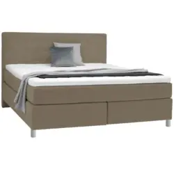 Boxspringbett 200/200 cm in Graubraun