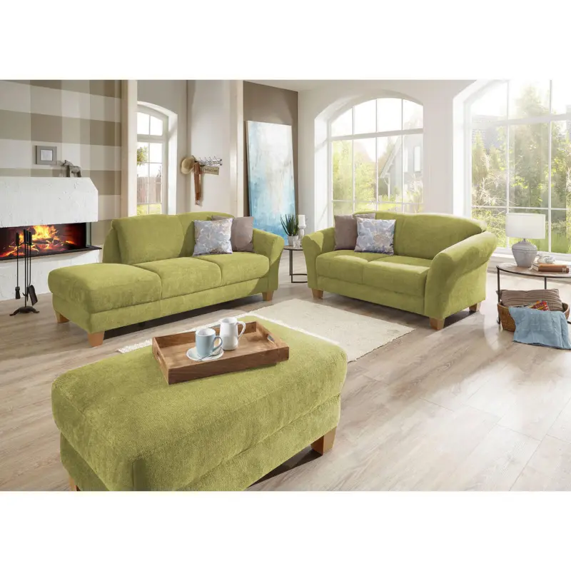 R&eacute;camiere in Flachgewebe Gr&uuml;n