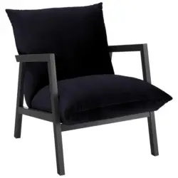 Sessel in Mikrofaser Schwarz