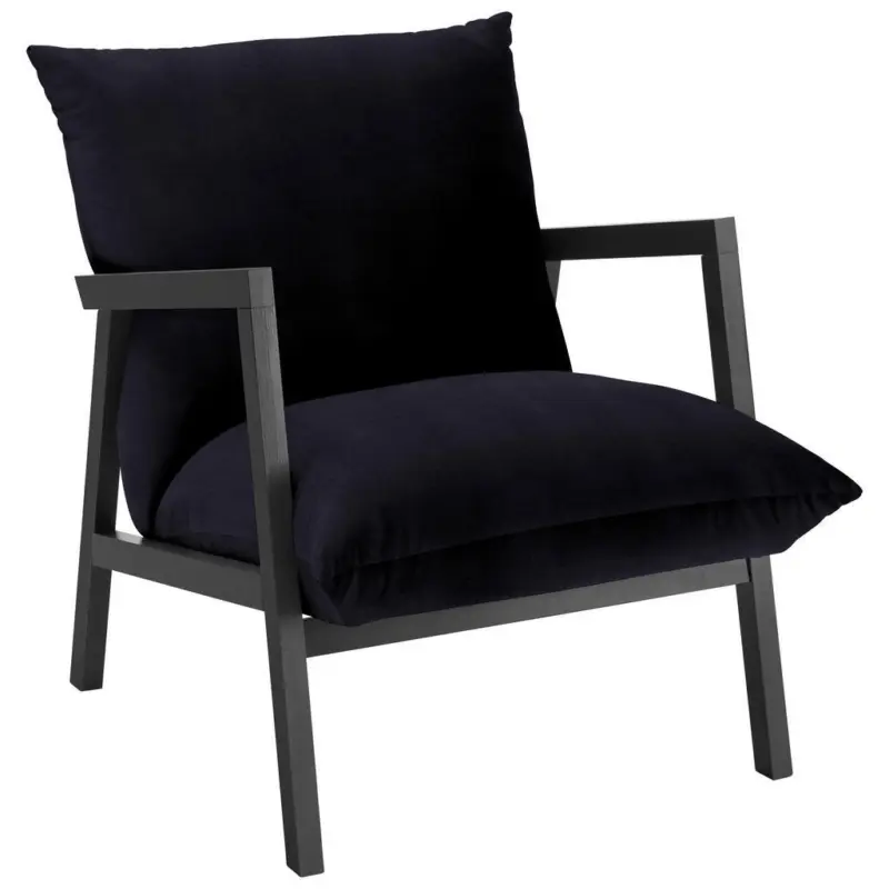 Sessel in Mikrofaser Schwarz