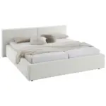 XXXLutz Lauterach - Ihr M&ouml;belhaus bei Bregenz Polsterbett Lattenrost, Bettkasten Wei&szlig; 180/200 cm