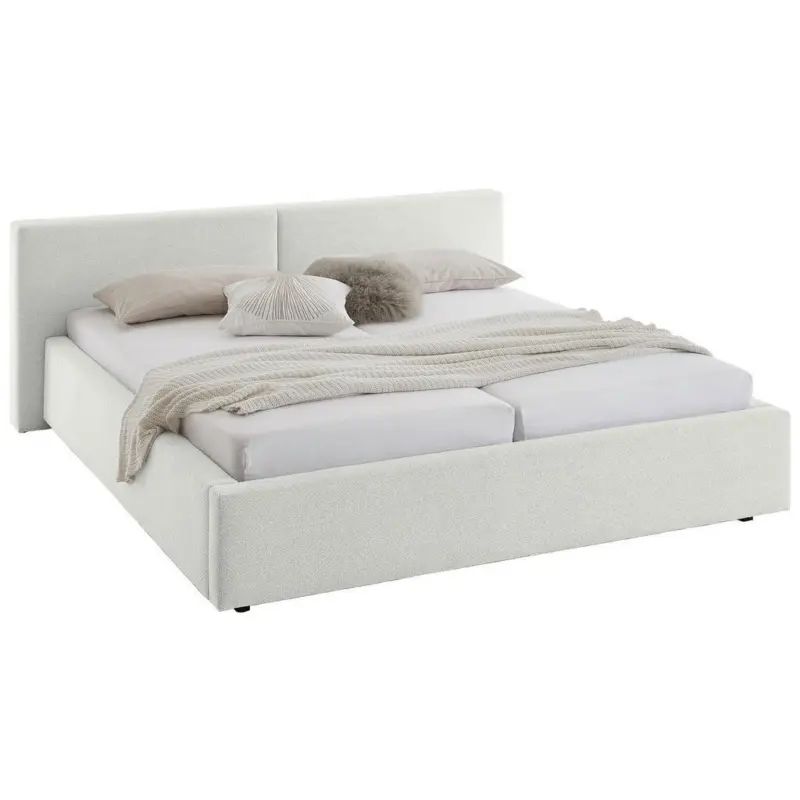 Polsterbett Lattenrost, Bettkasten Wei&szlig; 180/200 cm