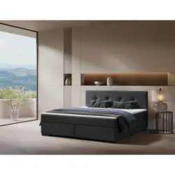 Boxspringbett 160/200 cm in Anthrazit