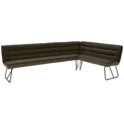 Eckbank 264/184 cm in Braun, Schwarz, Dunkelbraun