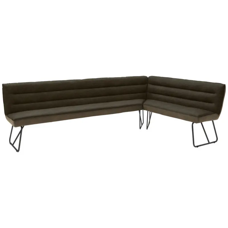 Eckbank 264/184 cm in Braun, Schwarz, Dunkelbraun