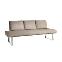 Sitzbank 224/92/78 cm in Orange, Chromfarben