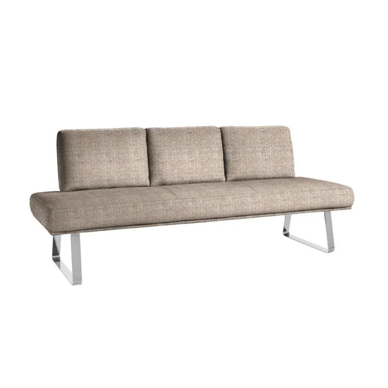 Sitzbank 224/92/78 cm in Orange, Chromfarben