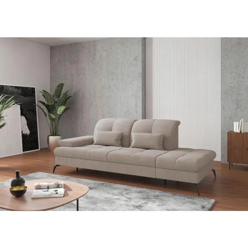 R&eacute;camiere in Flachgewebe Greige