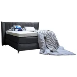 Boxspringbett 200/220 cm in Dunkelgrau