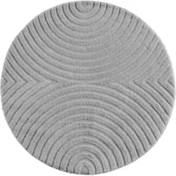 Flachwebeteppich 120 cm ART Silberfarben