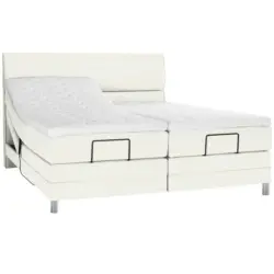 Boxspringbett 180/200 cm in Wei&szlig;