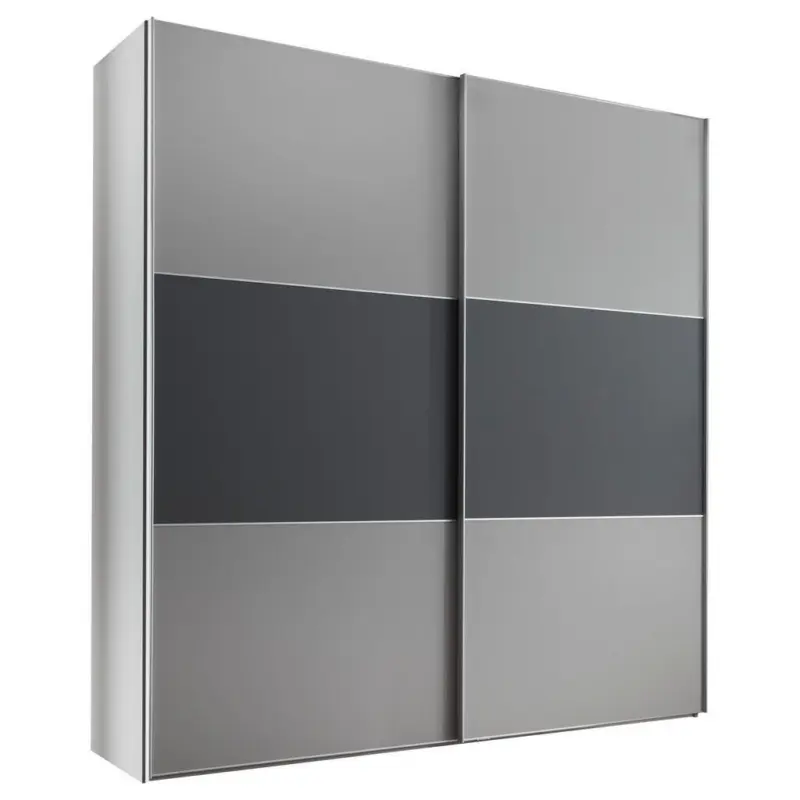 Schwebet&uuml;renschrank in Anthrazit, Hellgrau