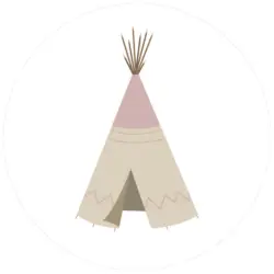 Babywanddeko Indianer Haus